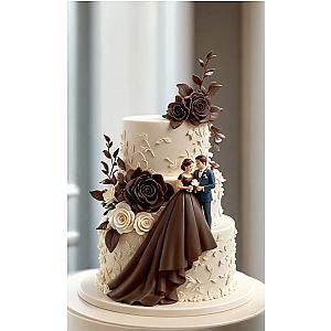 Chocolate milk flavored wedding cake